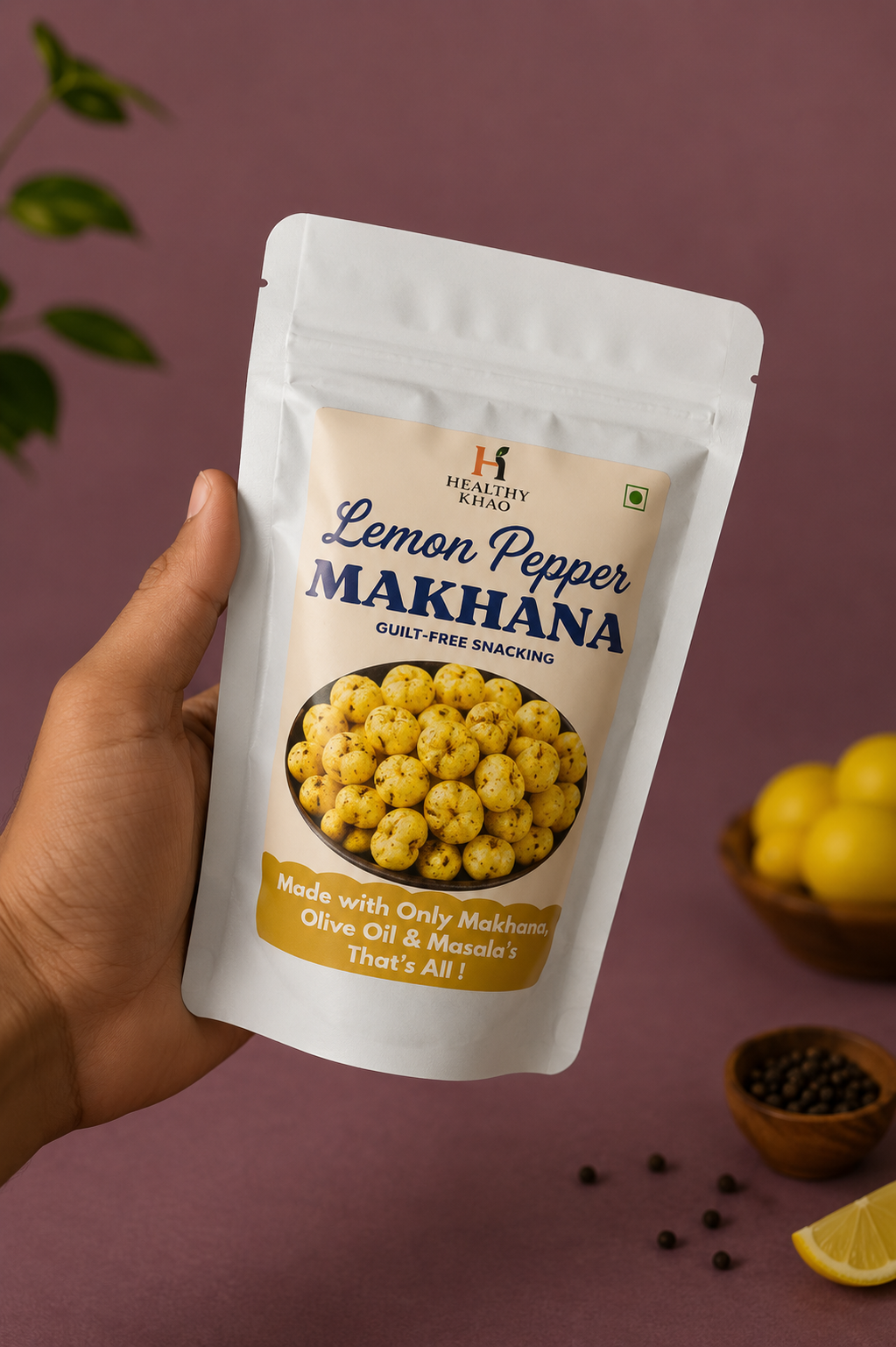 Tangy Lemon Pepper Makhana (LIMITED) Pack of 5