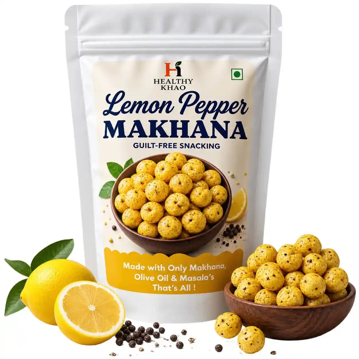 Tangy Lemon Pepper Makhana (LIMITED) Pack of 5