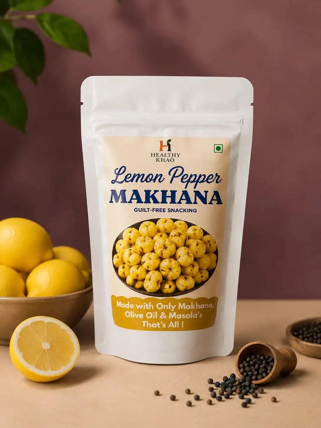 Tangy Lemon Pepper Makhana (LIMITED) Pack of 5